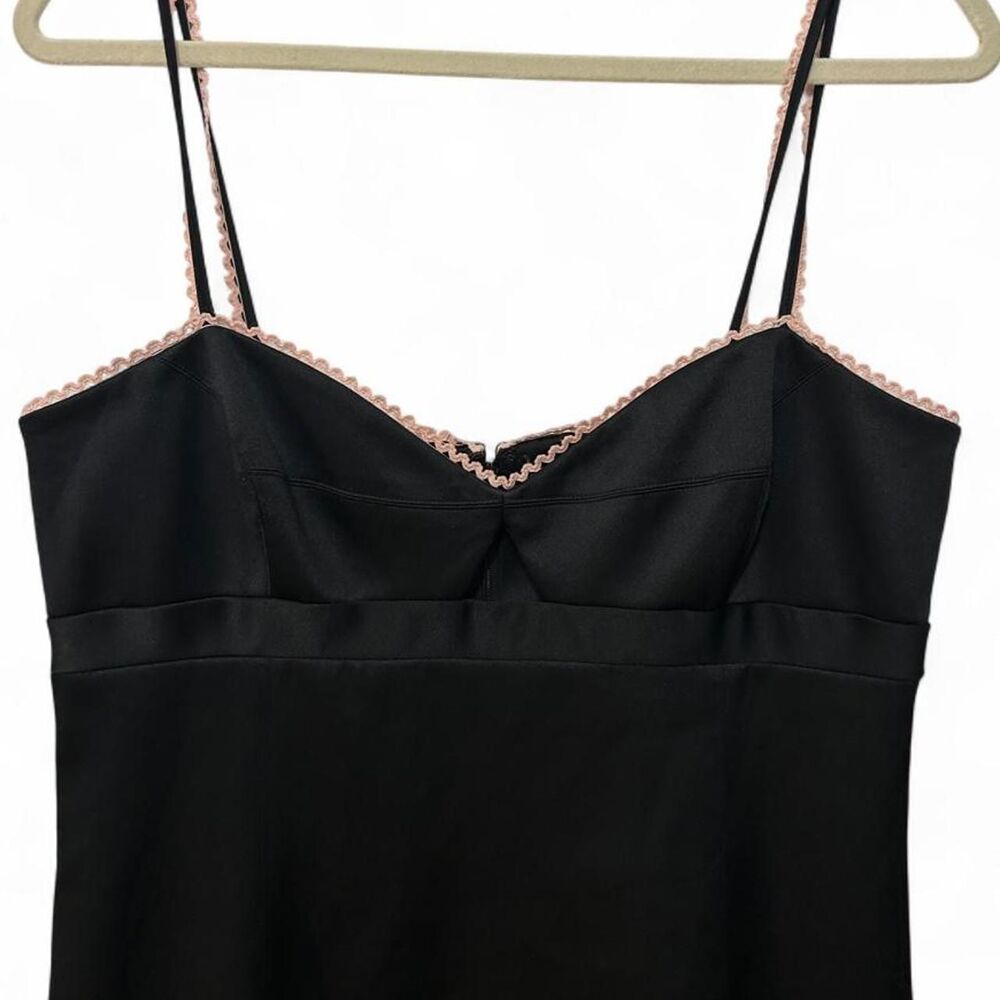 y2k Laundry by Shelli Segal black dress with pink trim - Picture 2 of 4